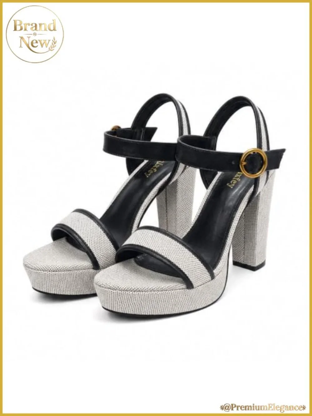 Platform Block Heel Sandals with Ankle Strap